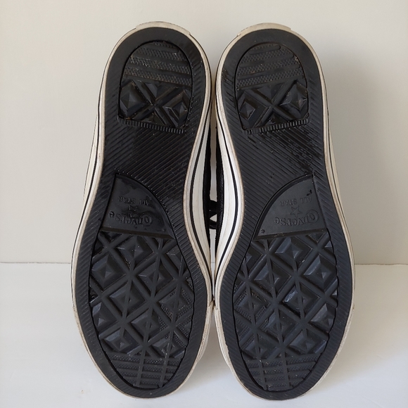 Converse Chuck Taylor All Star Quilted Leather Hi Top Sneakers Black Size 9.5 - Picture 12 of 14